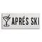 Stupell Industries Après Ski Phrase Martini Glass with Olive Canvas Wall Art